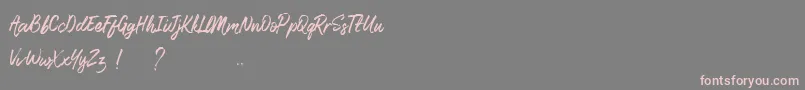 LismoniaDemo Font – Pink Fonts on Gray Background