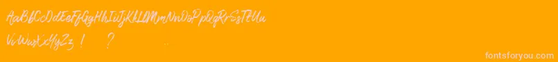 LismoniaDemo Font – Pink Fonts on Orange Background