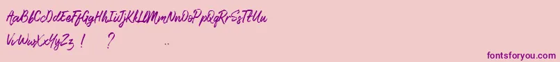 LismoniaDemo Font – Purple Fonts on Pink Background