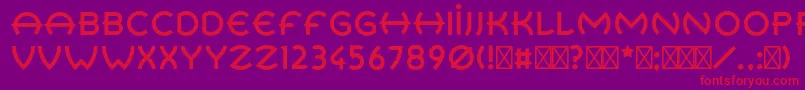 RetrospectiveRegular Font – Red Fonts on Purple Background