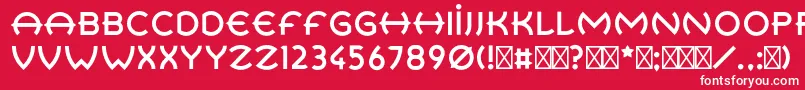 フォントRetrospectiveRegular – 赤い背景に白い文字