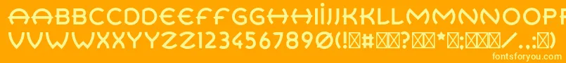 Police RetrospectiveRegular – polices jaunes sur fond orange