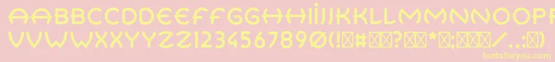 RetrospectiveRegular Font – Yellow Fonts on Pink Background