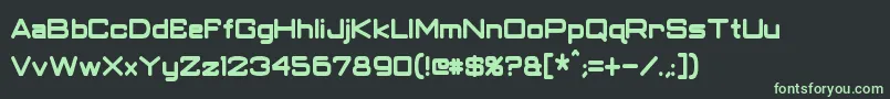 Czcionka ClassicRobotCondensedBold – zielone czcionki na czarnym tle