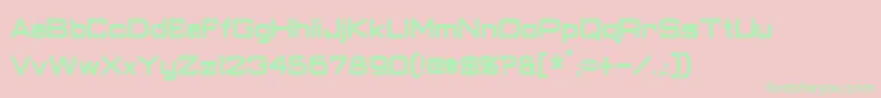 ClassicRobotCondensedBold Font – Green Fonts on Pink Background