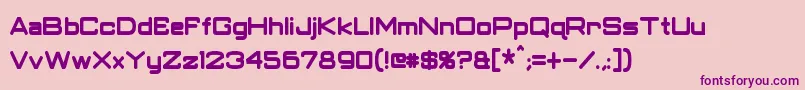 ClassicRobotCondensedBold Font – Purple Fonts on Pink Background