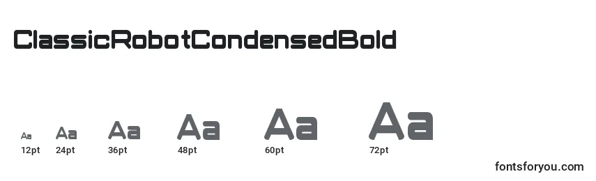 Размеры шрифта ClassicRobotCondensedBold (40988)
