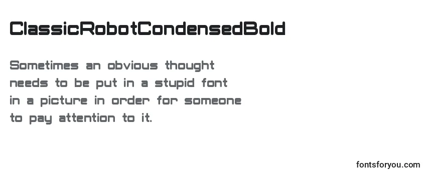 Review of the ClassicRobotCondensedBold (40988) Font