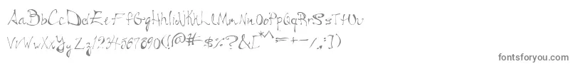 フォントMedullaOblongata – 白い背景に灰色の文字