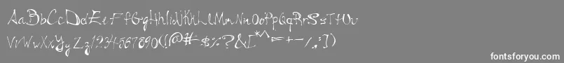 フォントMedullaOblongata – 灰色の背景に白い文字