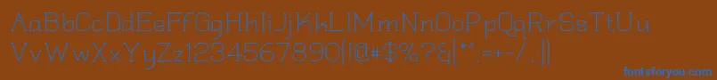 Quadlate Font – Blue Fonts on Brown Background