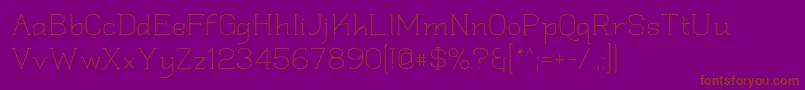Quadlate Font – Brown Fonts on Purple Background