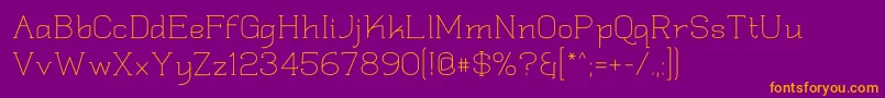 Quadlate Font – Orange Fonts on Purple Background