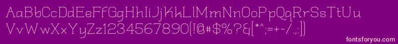 Quadlate Font – Pink Fonts on Purple Background