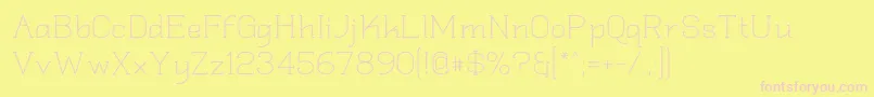 Quadlate Font – Pink Fonts on Yellow Background