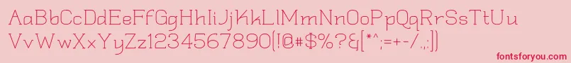 Quadlate Font – Red Fonts on Pink Background