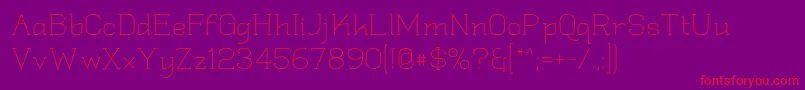 Quadlate Font – Red Fonts on Purple Background