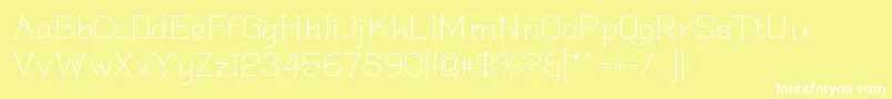 Quadlate Font – White Fonts on Yellow Background