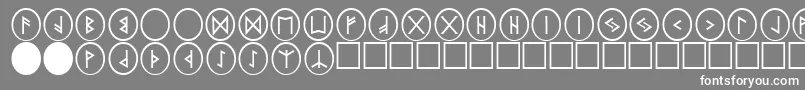 PrRunestones2 Font – White Fonts on Gray Background