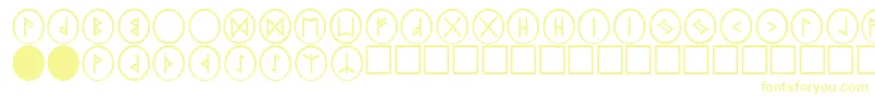 PrRunestones2-fontti – keltaiset fontit