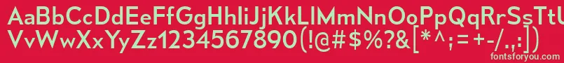 MesmerizeRg Font – Green Fonts on Red Background