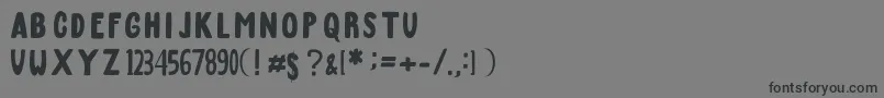 フォントMarchFont – 黒い文字の灰色の背景