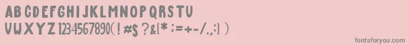 MarchFont Font – Gray Fonts on Pink Background
