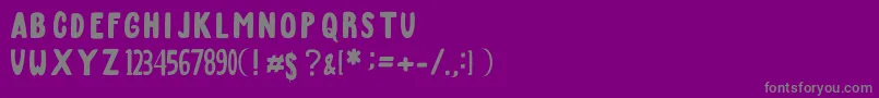 フォントMarchFont – 紫の背景に灰色の文字