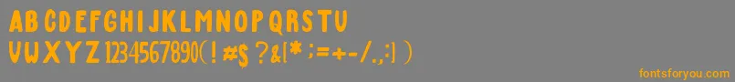 MarchFont Font – Orange Fonts on Gray Background