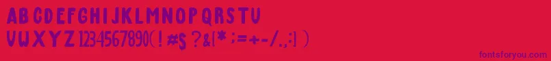 MarchFont Font – Purple Fonts on Red Background