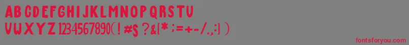 MarchFont Font – Red Fonts on Gray Background