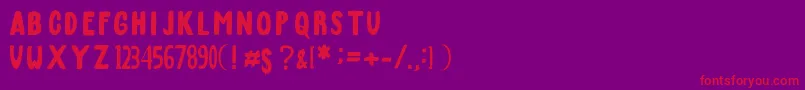 Шрифт MarchFont – красные шрифты на фиолетовом фоне