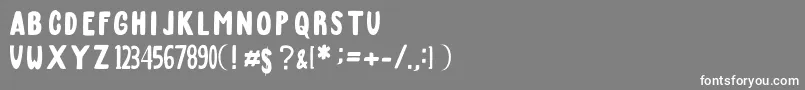 フォントMarchFont – 灰色の背景に白い文字