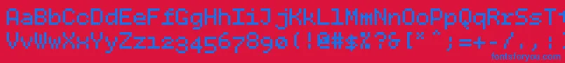 Bpdotssquarebold Font – Blue Fonts on Red Background