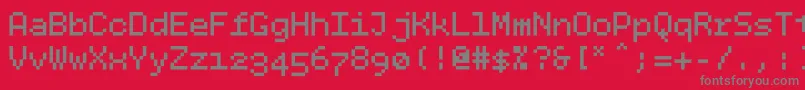 Bpdotssquarebold Font – Gray Fonts on Red Background