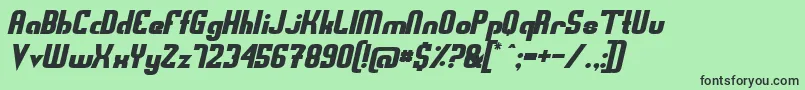 Шрифт Swedfso – чёрные шрифты на зелёном фоне