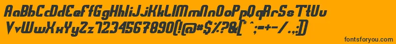 Swedfso Font – Black Fonts on Orange Background