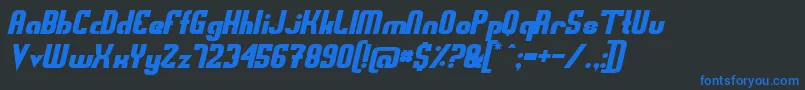 Шрифт Swedfso – синие шрифты на чёрном фоне