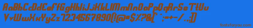 Swedfso Font – Brown Fonts on Blue Background