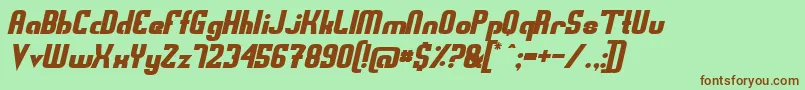 Шрифт Swedfso – коричневые шрифты на зелёном фоне