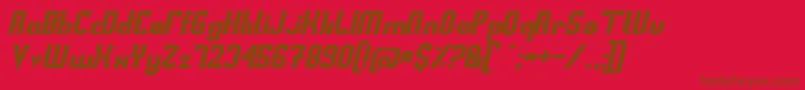 Swedfso Font – Brown Fonts on Red Background