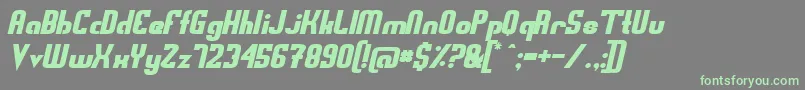 Шрифт Swedfso – зелёные шрифты на сером фоне