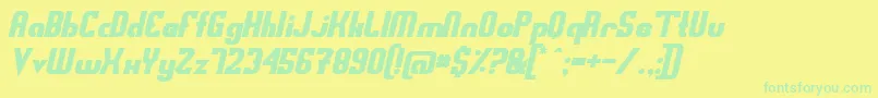 Swedfso Font – Green Fonts on Yellow Background