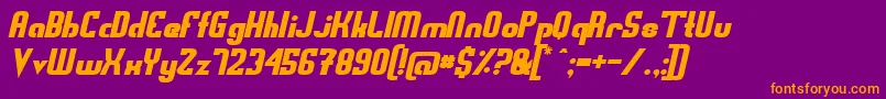 Шрифт Swedfso – оранжевые шрифты на фиолетовом фоне