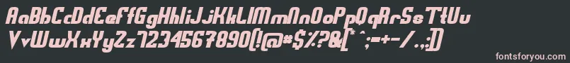Шрифт Swedfso – розовые шрифты на чёрном фоне