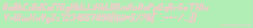 Шрифт Swedfso – розовые шрифты на зелёном фоне