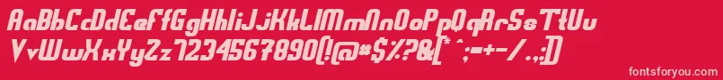 Swedfso Font – Pink Fonts on Red Background