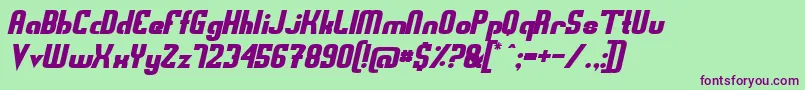 Swedfso Font – Purple Fonts on Green Background
