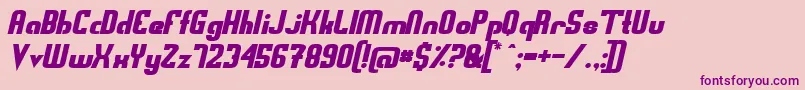 フォントSwedfso – ピンクの背景に紫のフォント