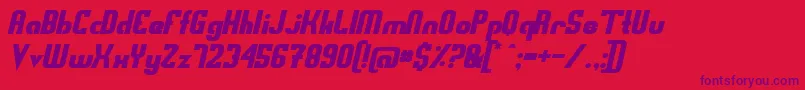 Swedfso Font – Purple Fonts on Red Background